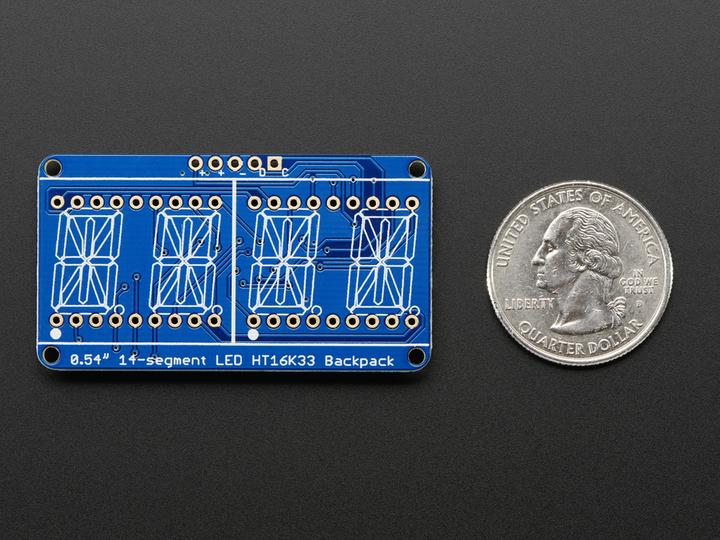 Produktbild Adafruit Alphanumerisches Display Gelb 4 Zeichen I2C (Display)