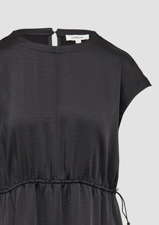 Actual product image S.Oliver Kleid Ärmelloses Satinkleid mit Taillenzug (38)
