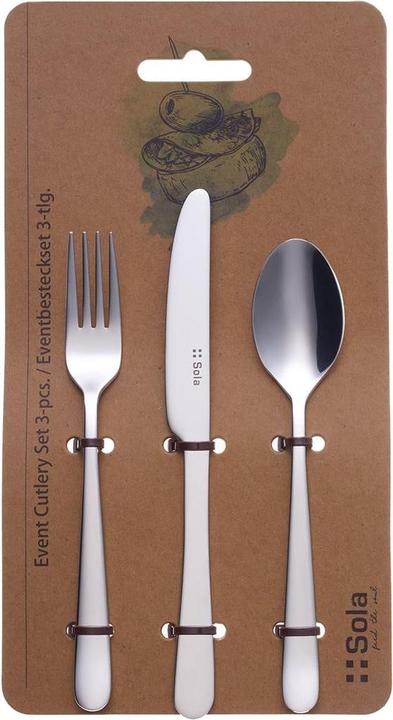 Immagine prodotto Sola Besteck-Set Basic Alpha, 3-teilig, poliert (3 pz., Set di posate)