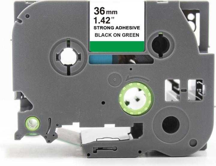 Image du produit Hermex Alternatives Etikettenband zu Brother TZe-S761 Beschriftungsband (3.60 cm, Noir, Vert)