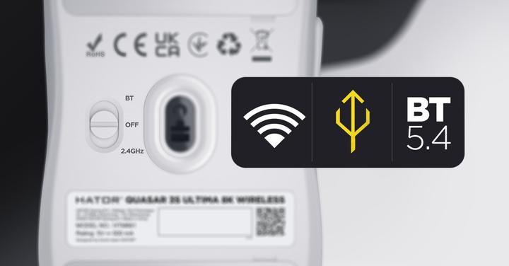 Actual product image Hator Quasar 3S Ultima 8K Wireless (Cable, Wireless)