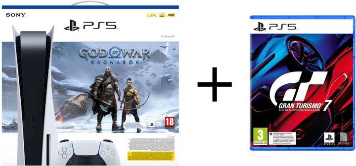 Image du produit Sony Playstation 5 - God of War Ragnarok + Gran Turismo 7 Bundle