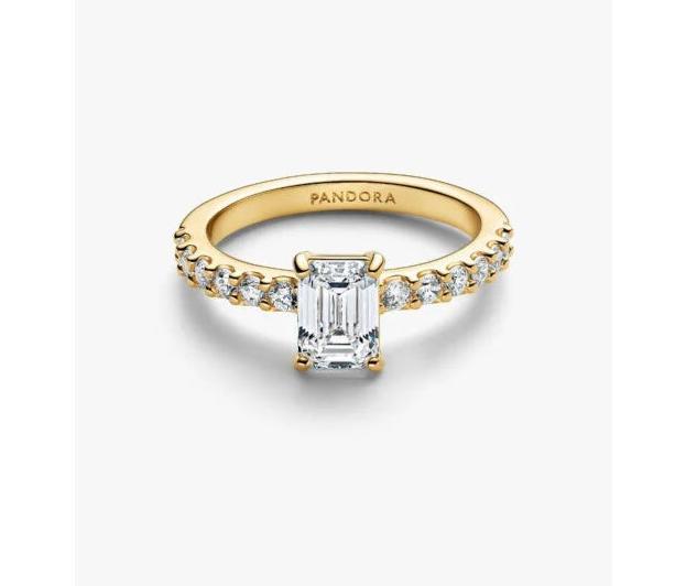 Produktbild Pandora Rechteckiger Funkelnder Strahlenkranz Ring (52, 54)