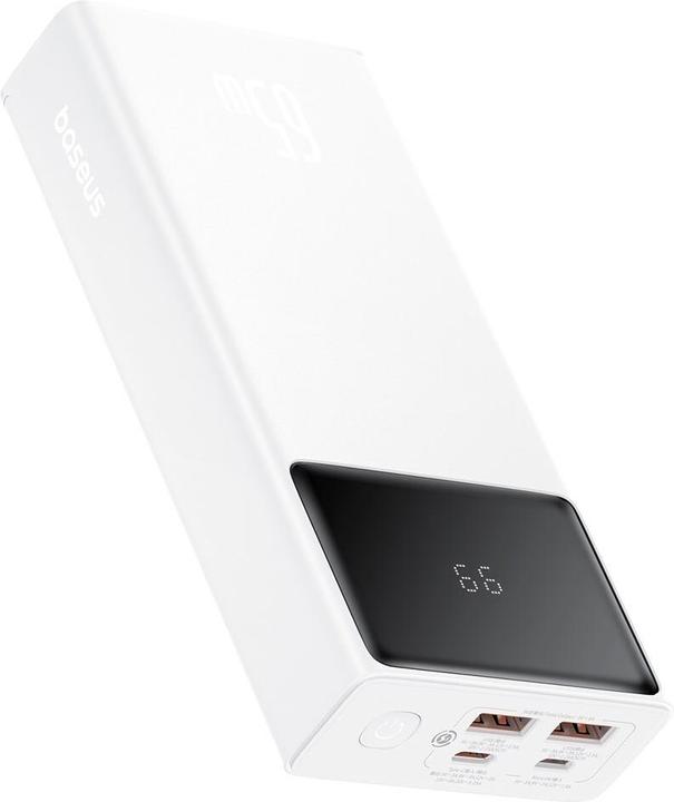 Image du produit Baseus Power Bank Star-Lord, 20000mAh 65W + câble USB - USB-C (blanc) (20000 mAh, 65 W, 65 Wh)