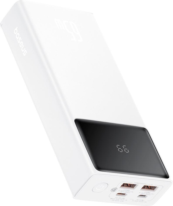 Actual product image Baseus Power Bank Star-Lord, 20000mAh 65W + USB - USB-C cable (white) (20000 mAh, 65 W, 65 Wh)
