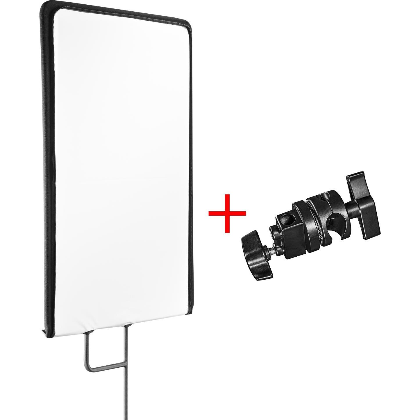 Walimex 4in1 Reflektorpanel 60x75cm Klemme (Reflektor, 60 cm), Softbox + Reflektor