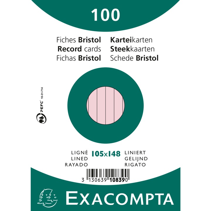 Actual product image Exacompta Index cards (105 x 148 mm, 205 g/m², 100 x)