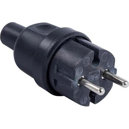 Connectra, Spina + Connettore, 46.195 Stecker 2P Schwarz 230 Volt