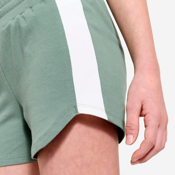 Image du produit Domyos Short multisport coton fille, Vert (140)