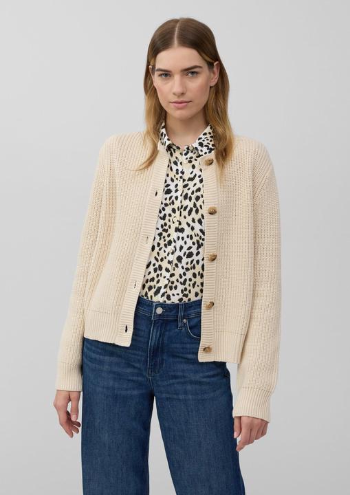 Produktbild s.Oliver Strickjacke Cardigan aus Baumwollmix in Ripp-Optik (44)