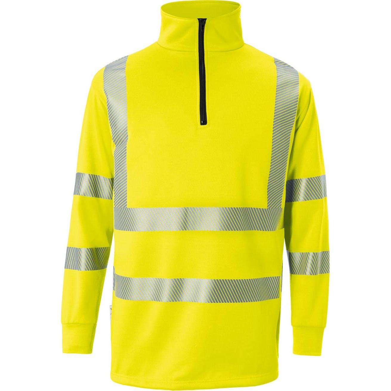 Kübler, Herren, Pullover, Reflectiq Zip-Sweatshirt Psa 2 Warngelb XS, Gelb, (XS)