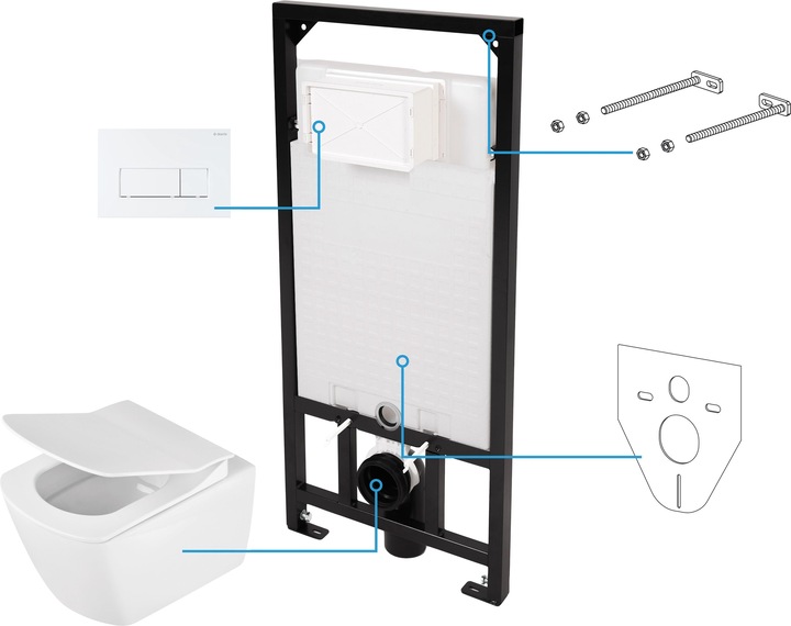 Produktbild Deante Anemon Wall Wc Set System Bianco