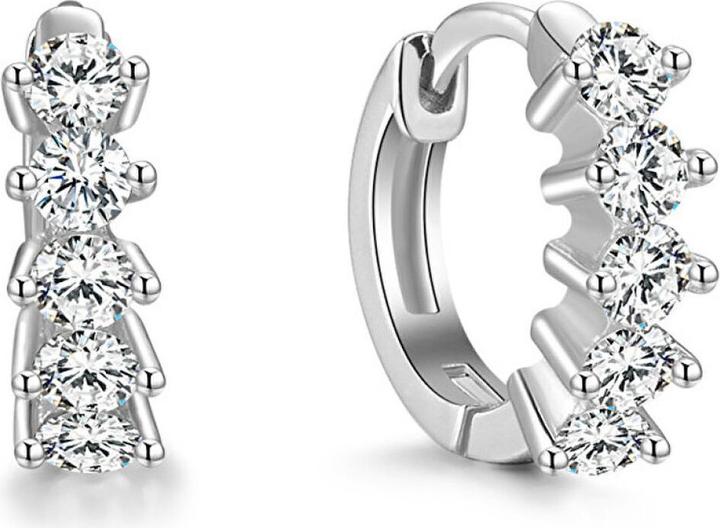 Produktbild Beneto Round silver earrings AGUC2235 (L)