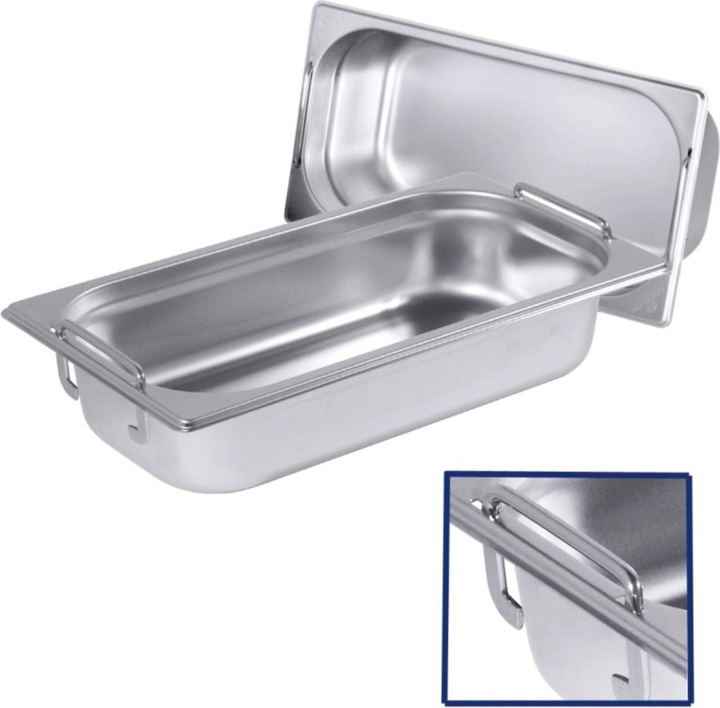 Image du produit Contacto Bacs GN 1/3, 100 mm avec poignées tombantes (GN 1/3, 4 l)