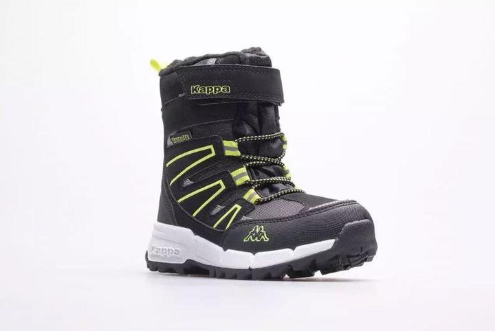 Actual product image Kappa Floki Tex children's shoes black-lime 260975K 1133 (33)