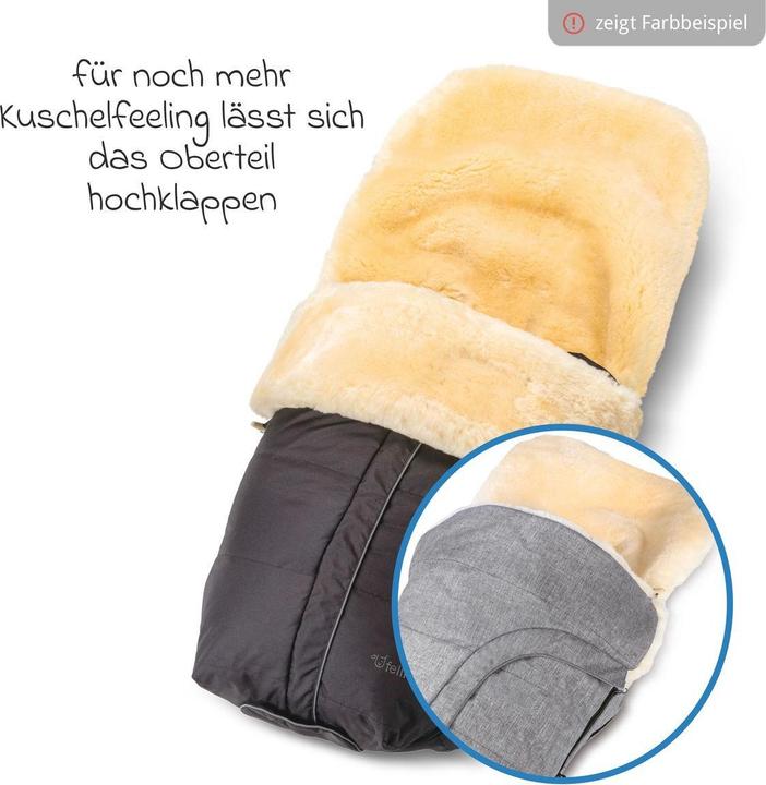 Actual product image Fellhof Fusssäcke für Kinderwagen & Buggys Lammfell-Fusssack Aspen für Buggy, Sport-