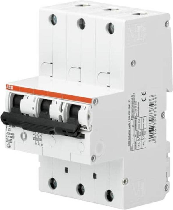 ABB S753DR-E50 sel. main LS (SHU) E-Char.,25kA,50A,3P S753DR-E50