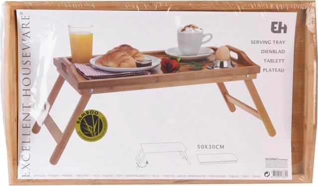 Actual product image No Name SERVING TRAY FOR BED 50X30CM