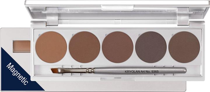 Kryolan Eyebrow Powder Palette 5 couleurs Brows 2 7.5 gr
