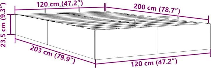 Produktbild VidaXL Ottoman-Bett (120 x 200 cm)