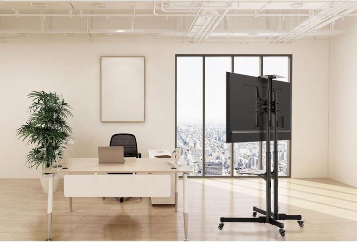 Immagine prodotto Techly Carrello TV per TV LCD LED 37-70 pollici 93,98-177,8 cm nero con ripiano (Universale, 70", 50 kg)