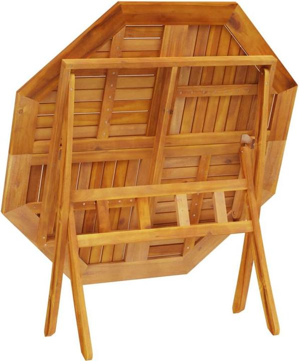 Actual product image vidaXL Gartentisch Klappbar Ø110 x 75 cm Akazie (110 cm)