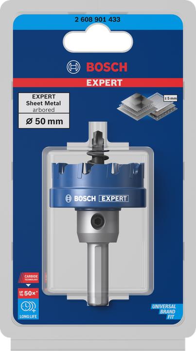 Productafbeelding Bosch Professional Zubehör Blau Zubehör 2608901433 Präzision für Bleche Hartmetall 50 mm (50 mm)