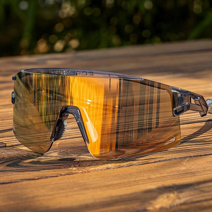 Actual product image Rockbros Photochromic Cycling Glasses with UV Protection and Corrective Insert - Green (Green, Green)