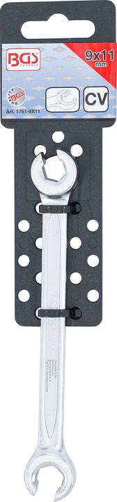 Produktbild BGS Offener Doppel-Ringschlüssel SW 9 x 11 mm (11 mm, 9 mm)