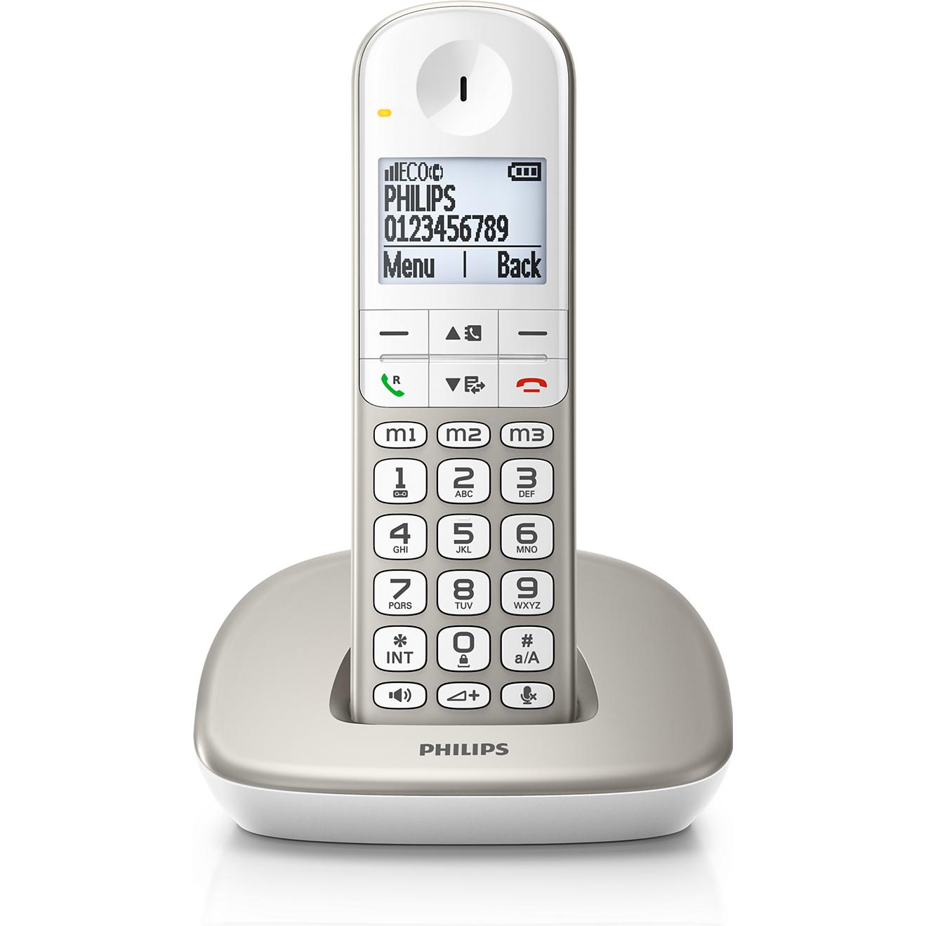Philips Wireless Phone 1,9 DECT, Telefon, Weiss