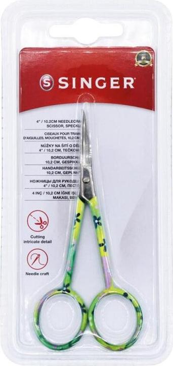 Actual product image Singer 10.2cm Handwork Scissors, angled, floral (10.20 cm)