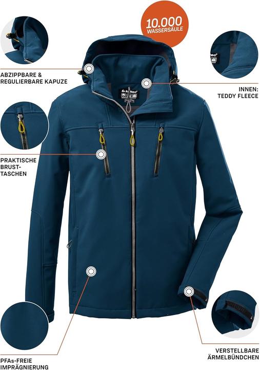 Produktbild Killtec Giacca Softshell con Cappuccio Amovibile (M)