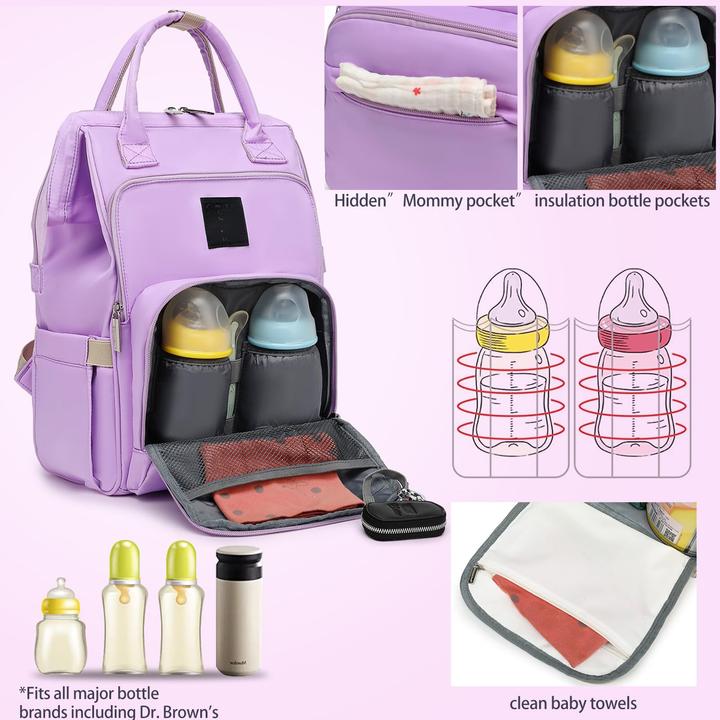 Immagine prodotto Only-Bags.Store Wickelrucksack Wickeltasche Rucksack mit wasserdichtem