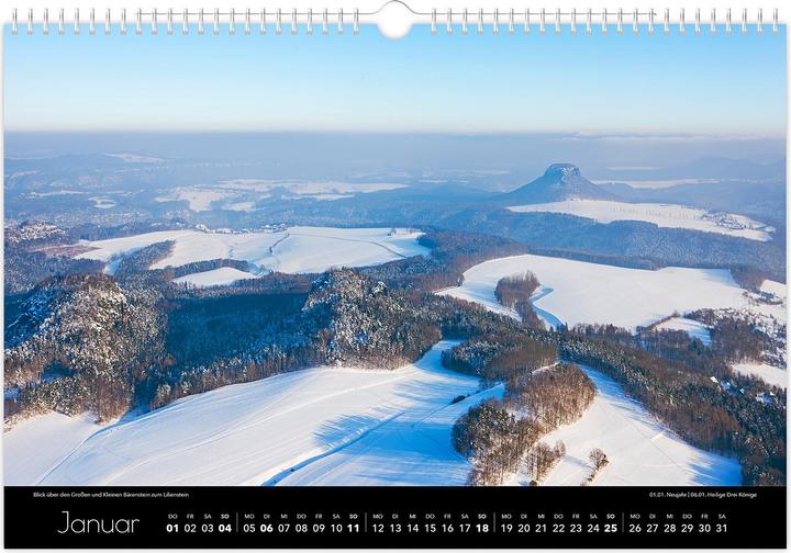 Produktbild Kalender Schsische Schweiz Luftaufnahmen 2026