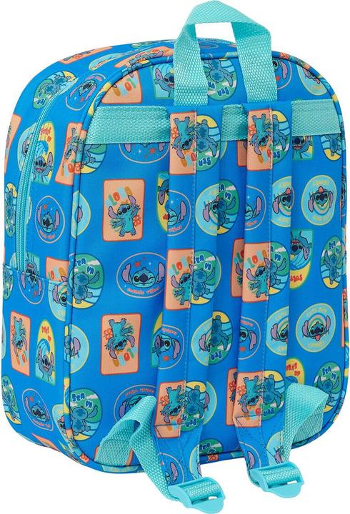 Actual product image Lilo & Stitch blue school rucksack 22 x 27 x 10 cm 3D