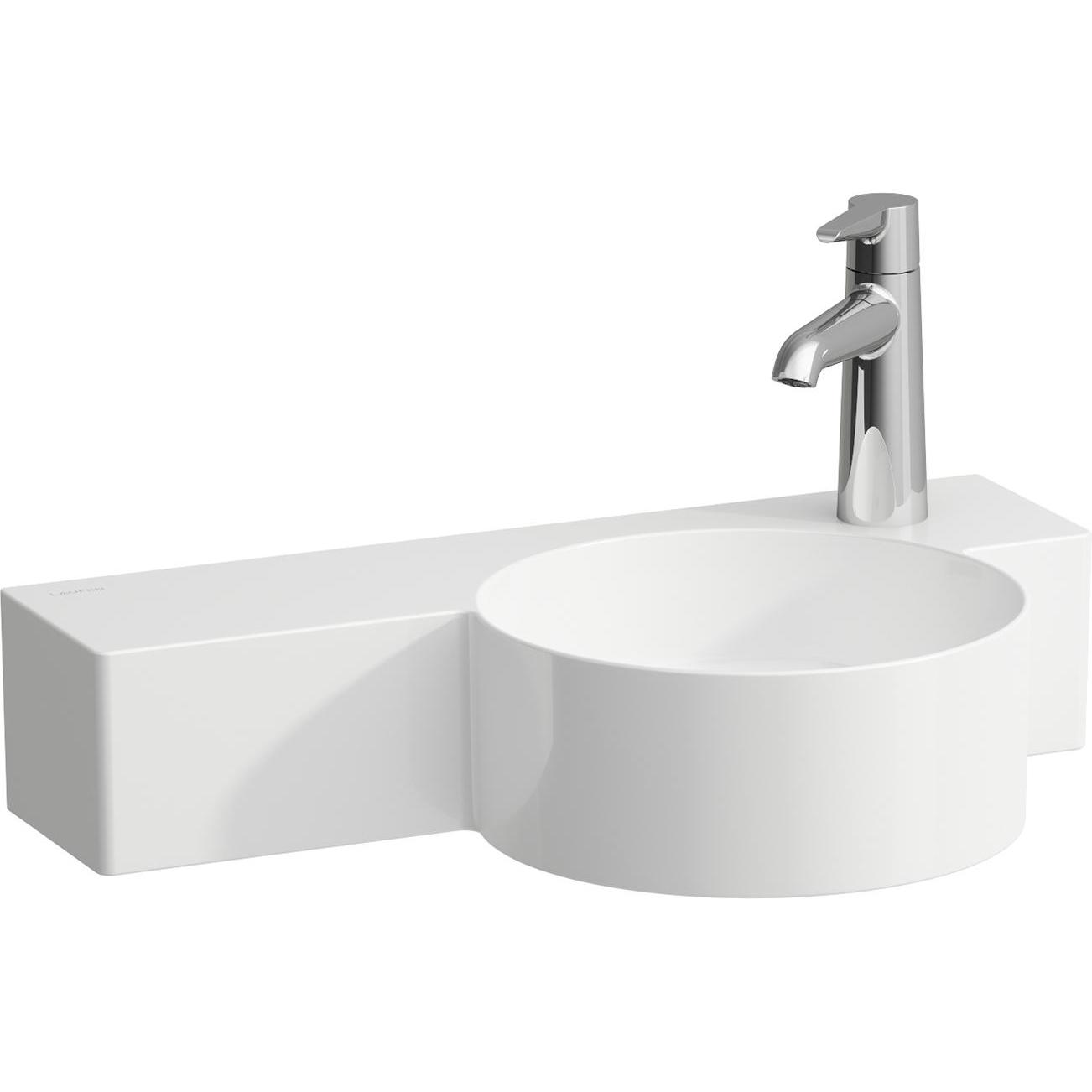 Laufen, Waschbecken, VAL Handwaschbecken, 1 Hahnloch rechts, ohne Überlauf, 550x315mm, Ablage links, H815284 (605 mm, 18...