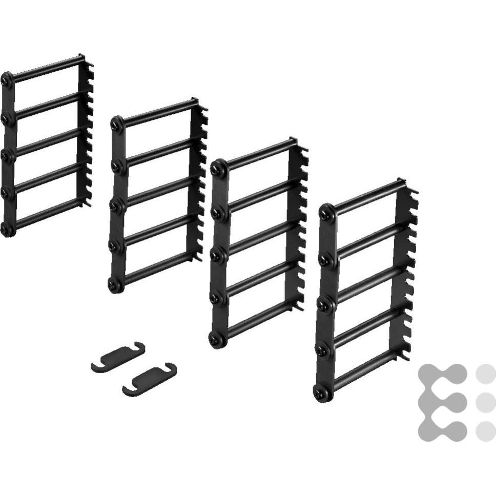 Rittal Cable routing bars 19 inch attachment, 4U, 4 pc(s), Serverschrank Zubehör, Schwarz
