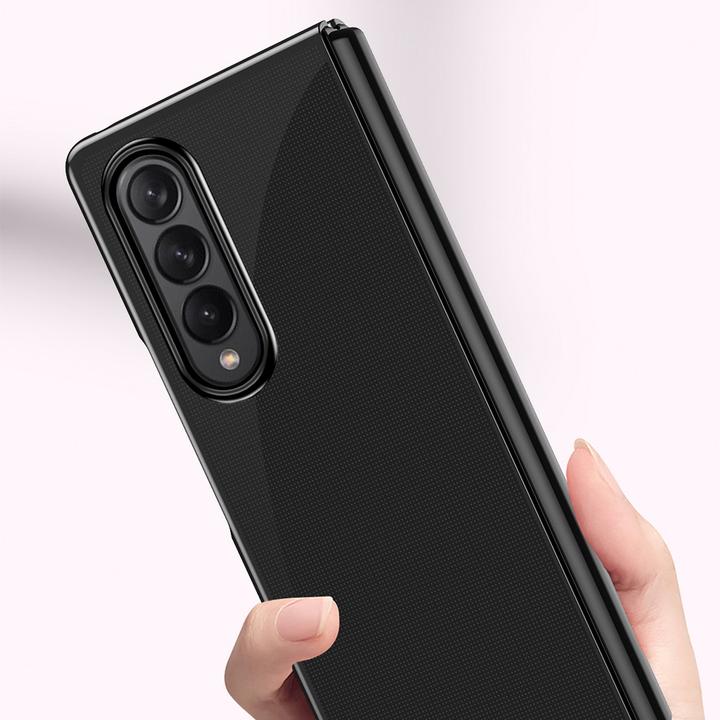 Produktbild Hurtel Plating-Case-Hülle für Samsung Galaxy Z Fold 4 mit metallischem Rahmen in Blau (Samsung Galaxy Z Fold4)
