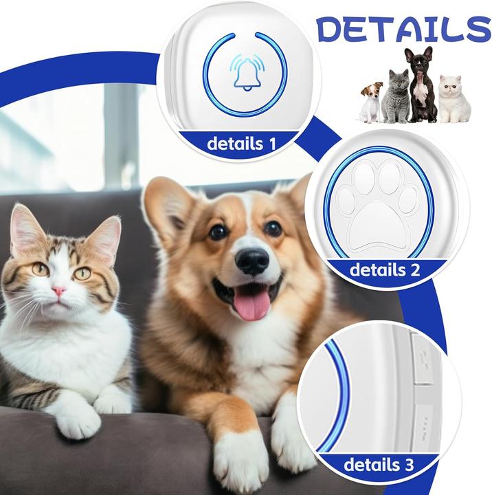 Image du produit Bordeag Kabellose Hundeklingel mit Licht