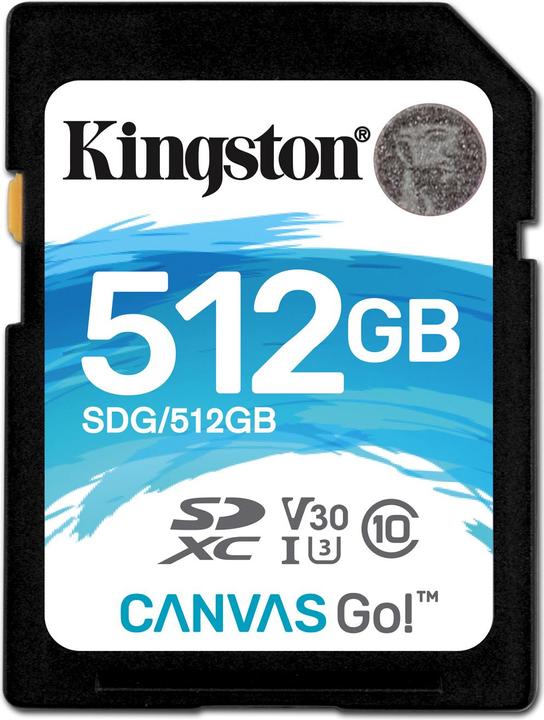 Produktbild Kingston Canvas Go! SDXC Card (512 GB, SDXC, U3, UHS-I)