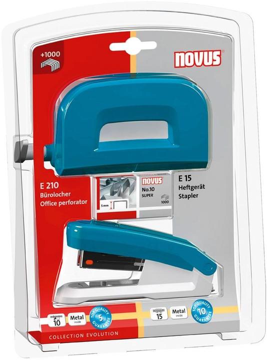 Actual product image Novus Punch and stapler set petrol (15 Sheets)