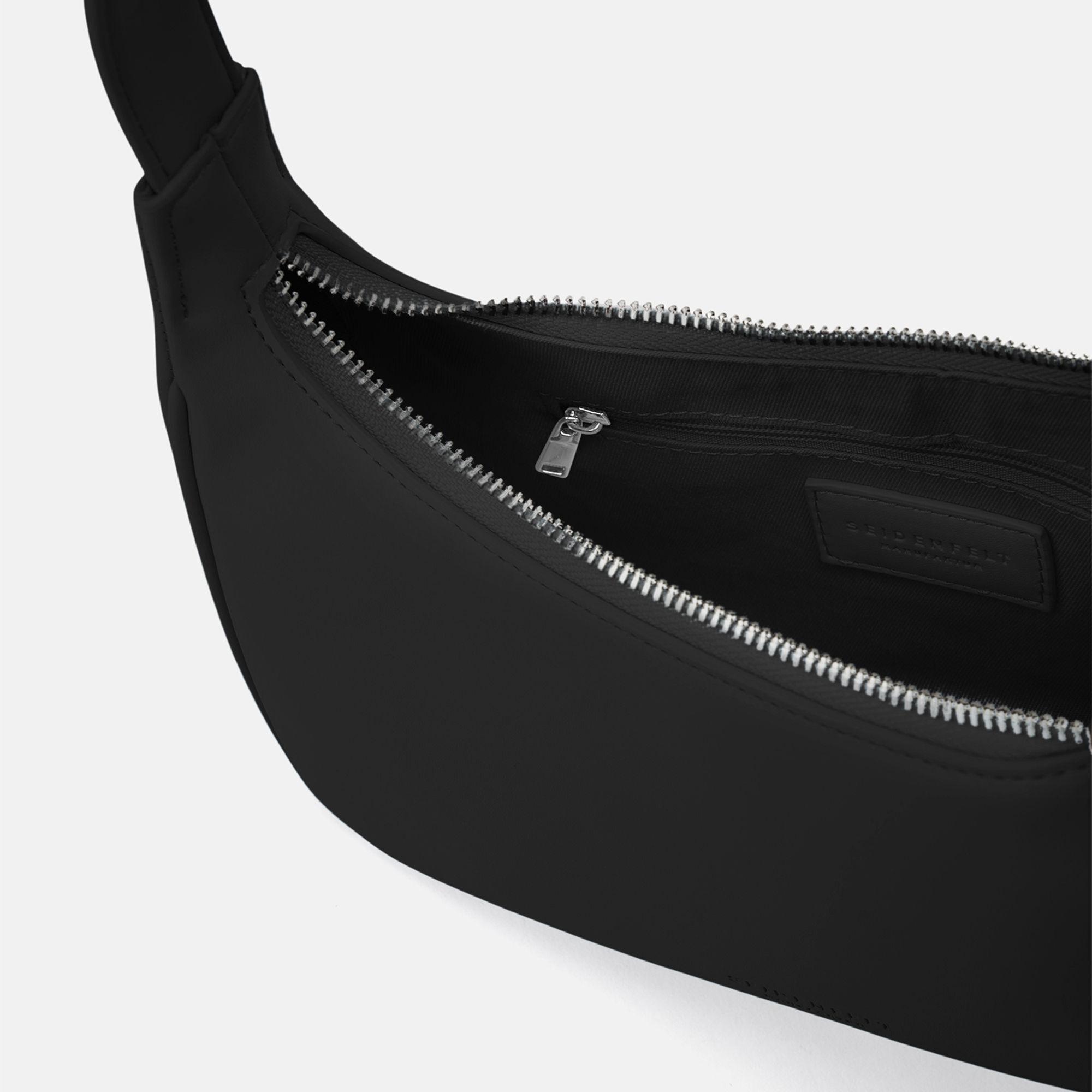 Thumbnail - Seidenfelt, Handtasche, Naantali Schultertasche 24 cm, Schwarz