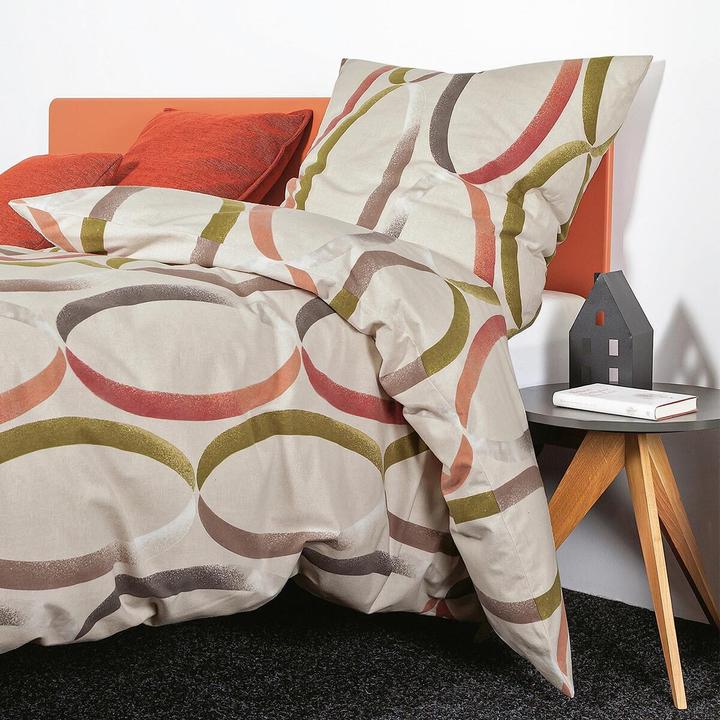 Actual product image Janine Fine fibre bed linen Davos 65156 taupe sienna (155 x 220 cm)