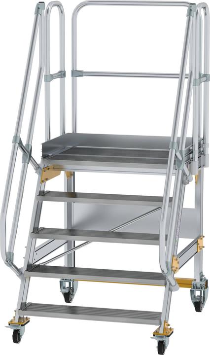 Produktbild Munk Plattformtreppe fahrbar 60° Stufenbreite 1000 mm 5 Stufen (Plattformleiter, 46 cm)