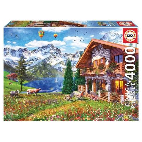 Educa 19568 Puzzle 4000 Pcs. Chalet In The Alps (4000 Teile)