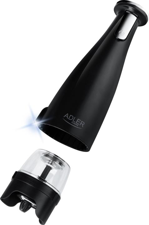 Productafbeelding Adler Elektrische zout- en pepermolen AD 4449b 7 W, Behuizing ABS-kunststof, Lithium, Matzwart (Peper, Zout)