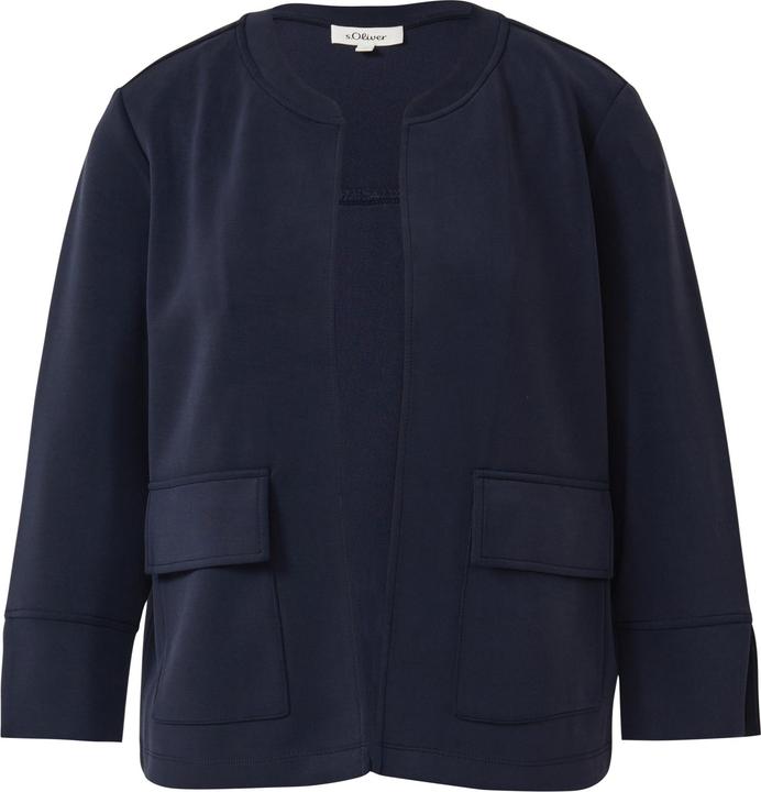 Produktbild s.Oliver Sweatshirt Jacke Verkürzte Sweatshirt-Jacke aus Scuba (34)