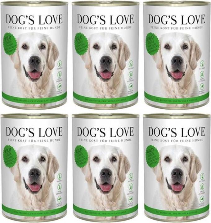 Image du produit Dog's love Adult gibier, pomme de terre, pruneaux & céleri (Adulte, 6 pcs, 420 g)