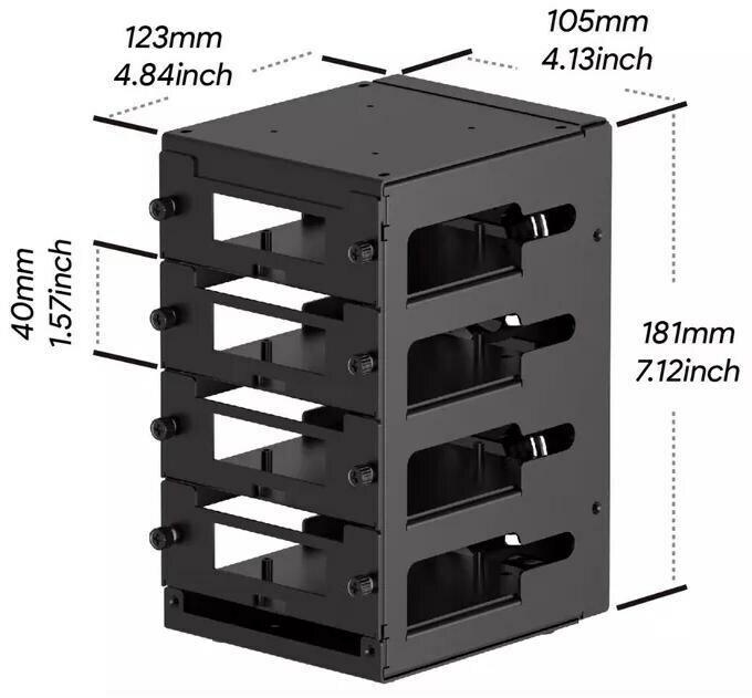 Actual product image Uctronics Cluster rack for Raspberry Pi 5 (Compatible with all models)