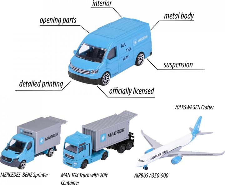 Produktbild Majorette MAERSK 4 Pieces Giftpack